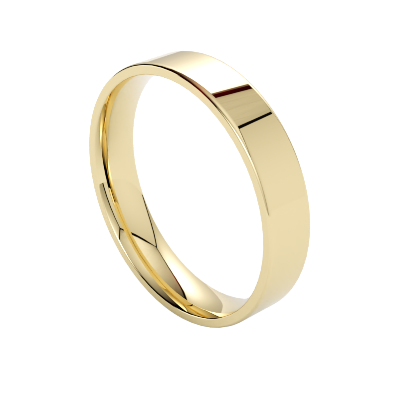 obrączki ślubne złoto żółte 585 płaskie